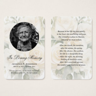 Elegantes tarjetas de Rosa crema para fotos conmem