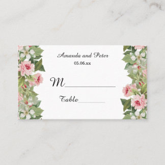 Elegantes tarjetas de rosa floral