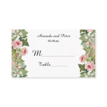 Elegantes tarjetas de rosa floral