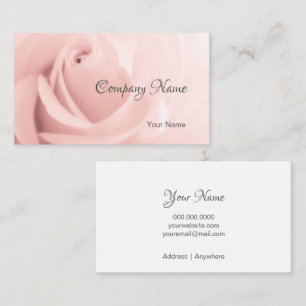 Elegantes tarjetas de Rosa rosadas para empresas