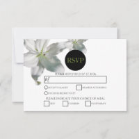Elegantes tarjetas de RSVP para la boda de lirios