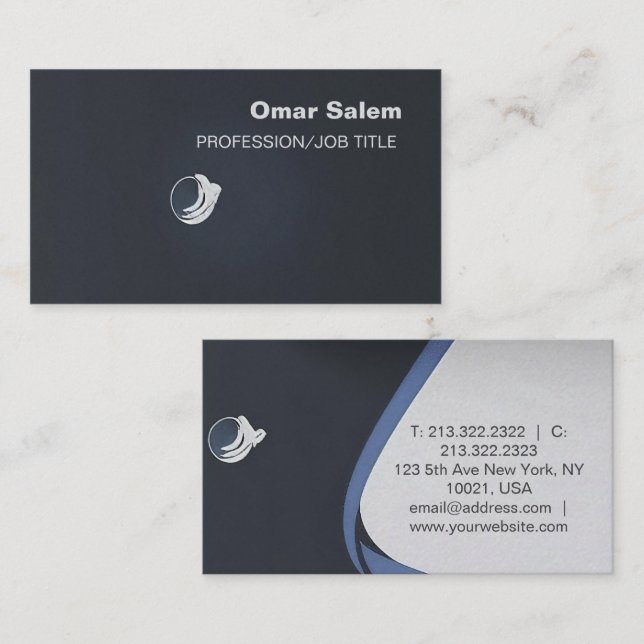 "Elegantes tarjetas de visita con un estilo modern (Anverso / Reverso)