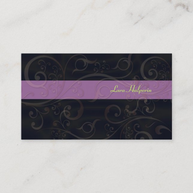 Elegantes tarjetas de visita de la Salon Nail (Anverso)