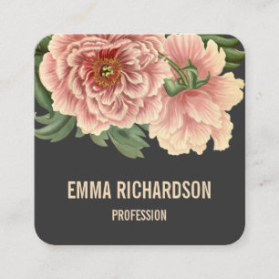 Elegantes tarjetas de visita de peones rosados de 