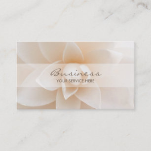 Elegantes tarjetas de visita floral blanca