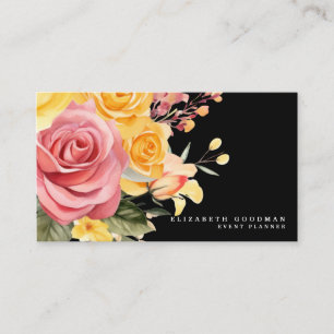 Elegantes tarjetas empresariales amarillas amarill