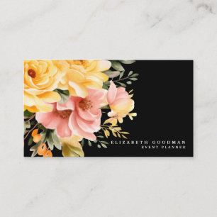 Elegantes tarjetas empresariales amarillas amarill
