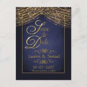 Elegantes Tarjetas Postales de Anuncio de Boda en 