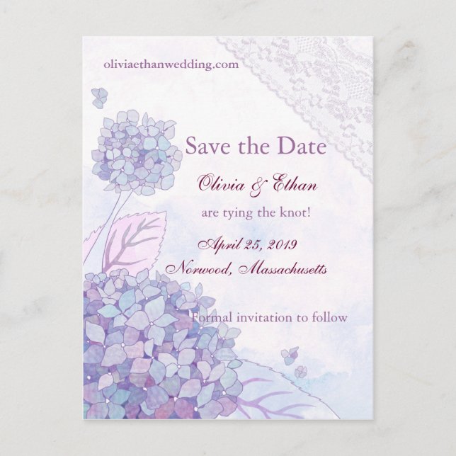 Elegantes Tarjetas Postales de Compromiso de Boda  (Anverso)