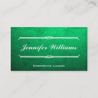 Elegantes tarjetas profesionales verdes modernas