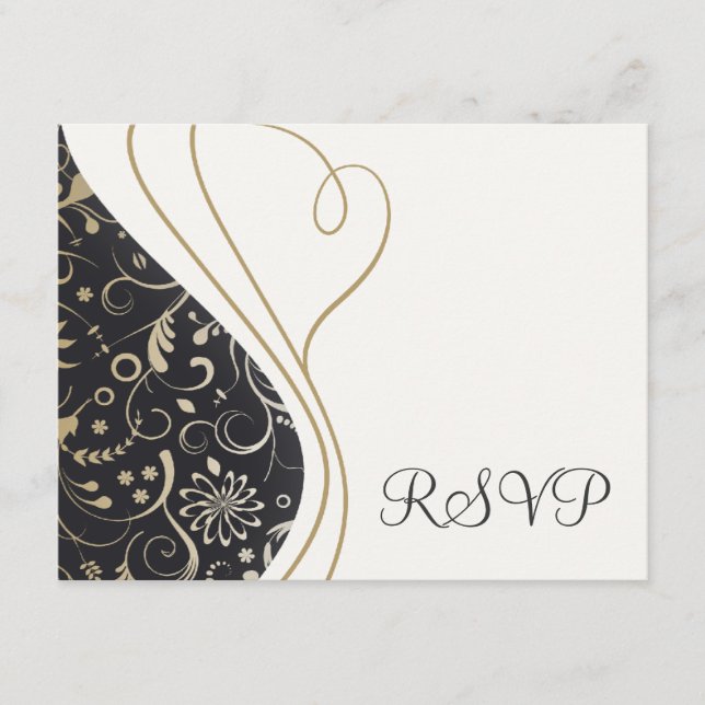 Elegantes tarjetas RSVP (Anverso)
