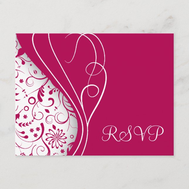 Elegantes tarjetas RSVP (Anverso)
