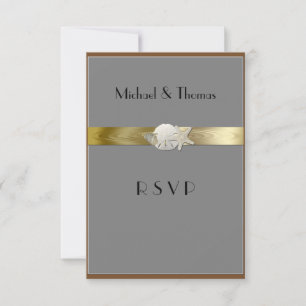 Elegantes tarjetas RSVP Starfish Sanddoler