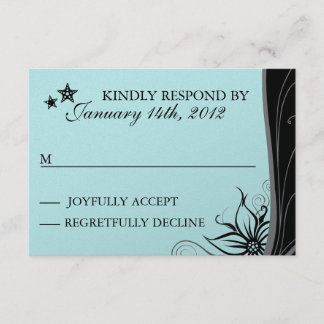 Elegantes tarjetas RSVP temáticas de destino de pl