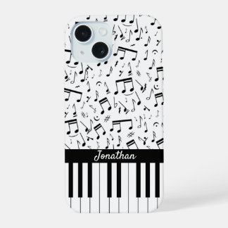 Elegantes teclas de piano en blanco y negro