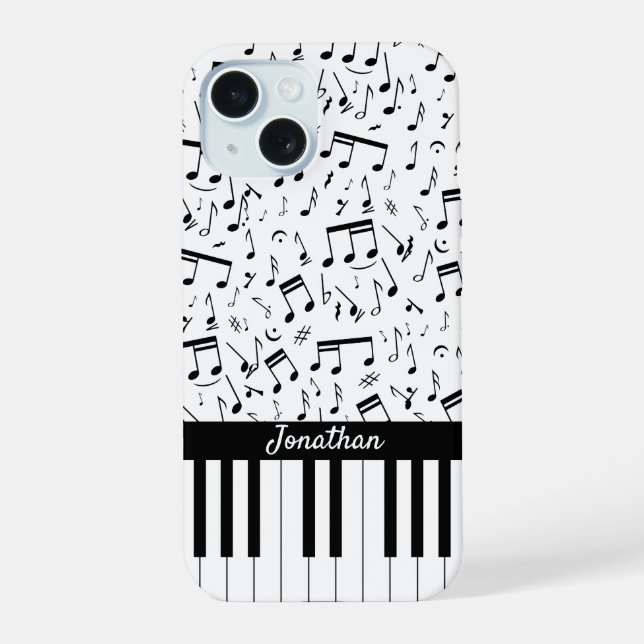 Elegantes teclas de piano en blanco y negro (Reverso )