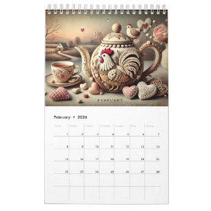 Elegantes Tetera de Pollo Bonito Calendario 2027 -