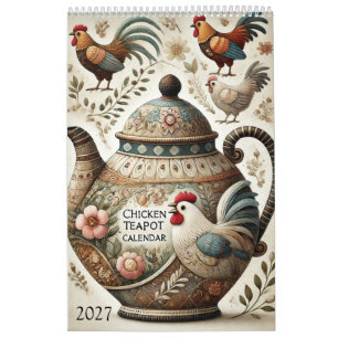 Elegantes Tetera de Pollo Bonito Calendario 2027 -