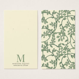Elegantes Vines Green Cream Earl Display Cards