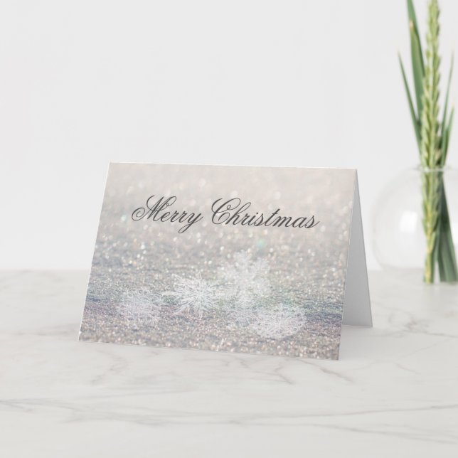 Elegantes y glamorosas tarjetas de Navidades de co (Anverso)