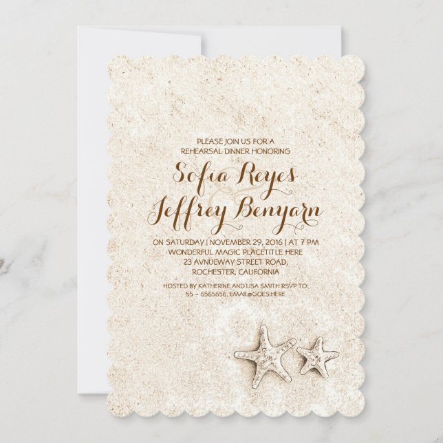 elegantes y lindas invitaciones a la cena (Anverso)