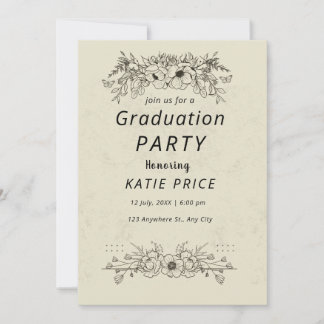 elegantes y modernas invitaciones de graduación FL