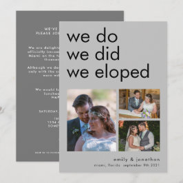 Elegimos 3 fotos Invitación Invitación gris