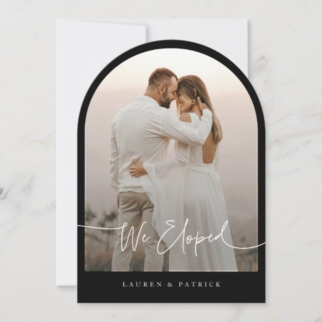 Elegimos la Invitación Boda de Elopement Arch (Anverso)