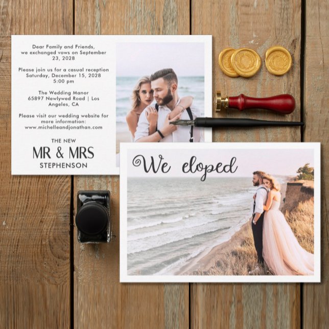 Elegimos la invitación minimalista moderna de 2 fo (Subido por el creador)