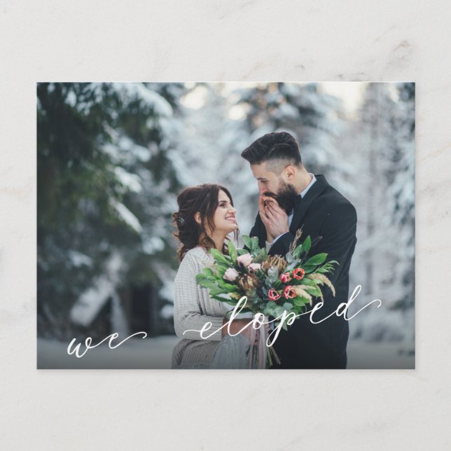 Elegimos la postal de Invitación de Boda Elopement (Anverso)