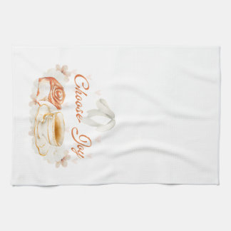 Elegir alegría - Toalla de té - Rollo de canela y 