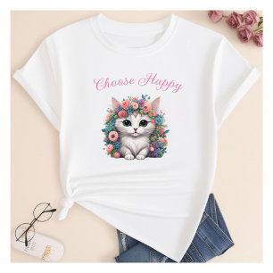 Elegir camiseta de impresión Happy Cat