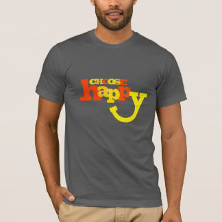 Elegir camiseta motivacional slogan amarillo feliz