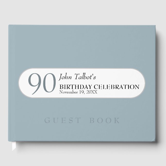 Elegir el libro de invitados de celebración de 90  (Anverso)