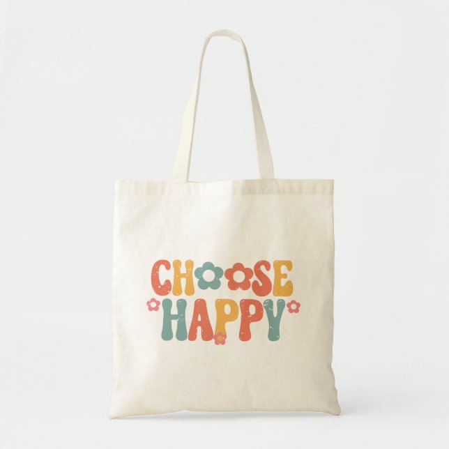 Elegir la bolsa de tote feliz (Frente)