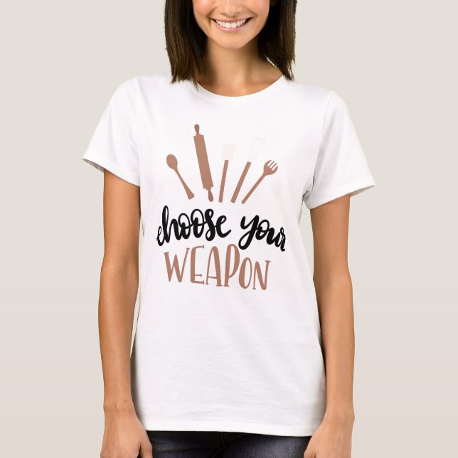 Elegir la camiseta de diseño de arma (Anverso)