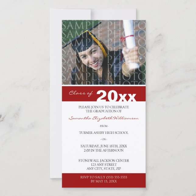 Elegir la Invitación de graduación de su Personali (Anverso)