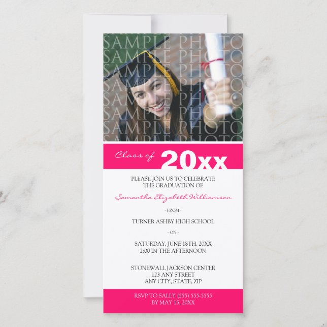 Elegir la Invitación de graduación de su Personali (Anverso)