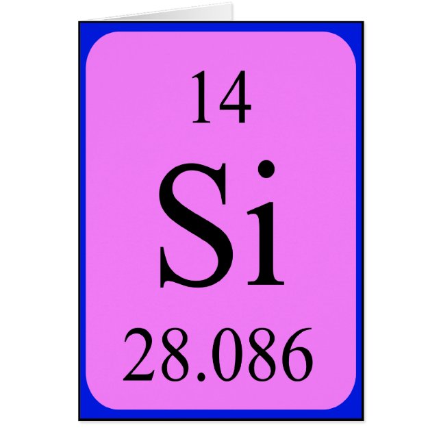 Elemento 14 tarjeta - Silicio (Frente)
