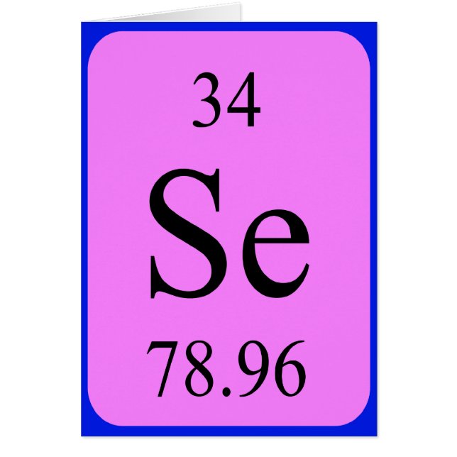 Elemento 34 tarjeta - Selenio (Frente)
