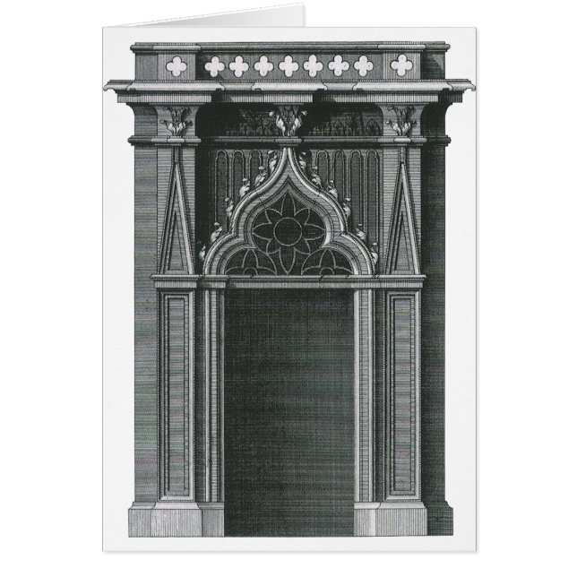 Elemento arquitectónico vintage, puerta gótica (Frente)