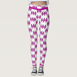 Elemento Art deco en Leggings de color rosa profun