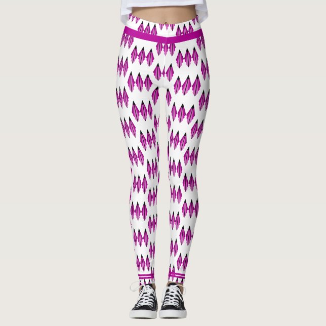 Elemento Art deco en Leggings de color rosa profun (Anverso)