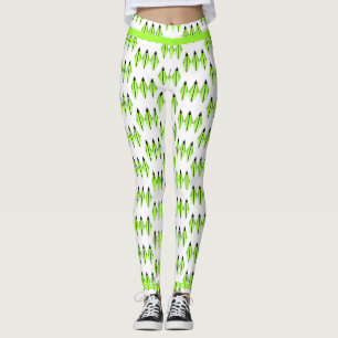 Elemento Art deco en Leggings de color verde claro