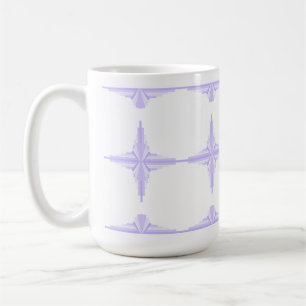 Elemento Art deco en lila y taza de café morado
