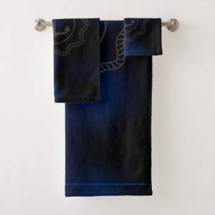 Elemento marino azul y negro borroso