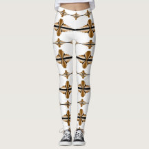 Elementos Art deco en las leggings de bronceado