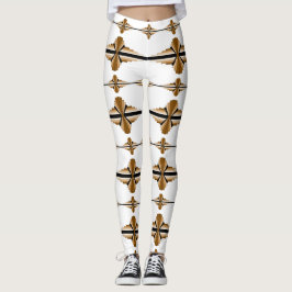 Elementos Art deco en las leggings de bronceado