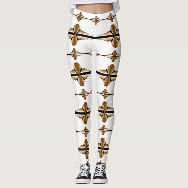 Elementos Art deco en las leggings de bronceado (Anverso)