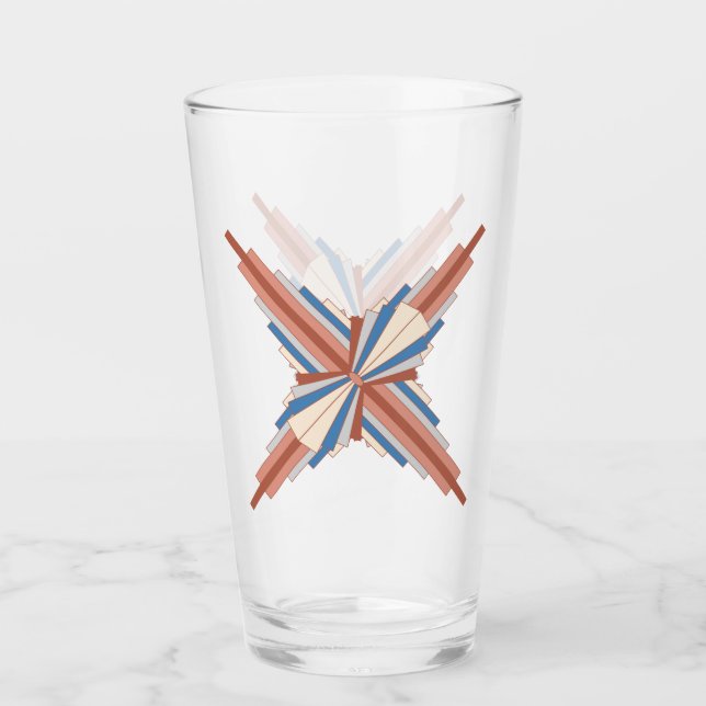 Elementos Art Decó en oro rosa, marrón y azul (Anverso)